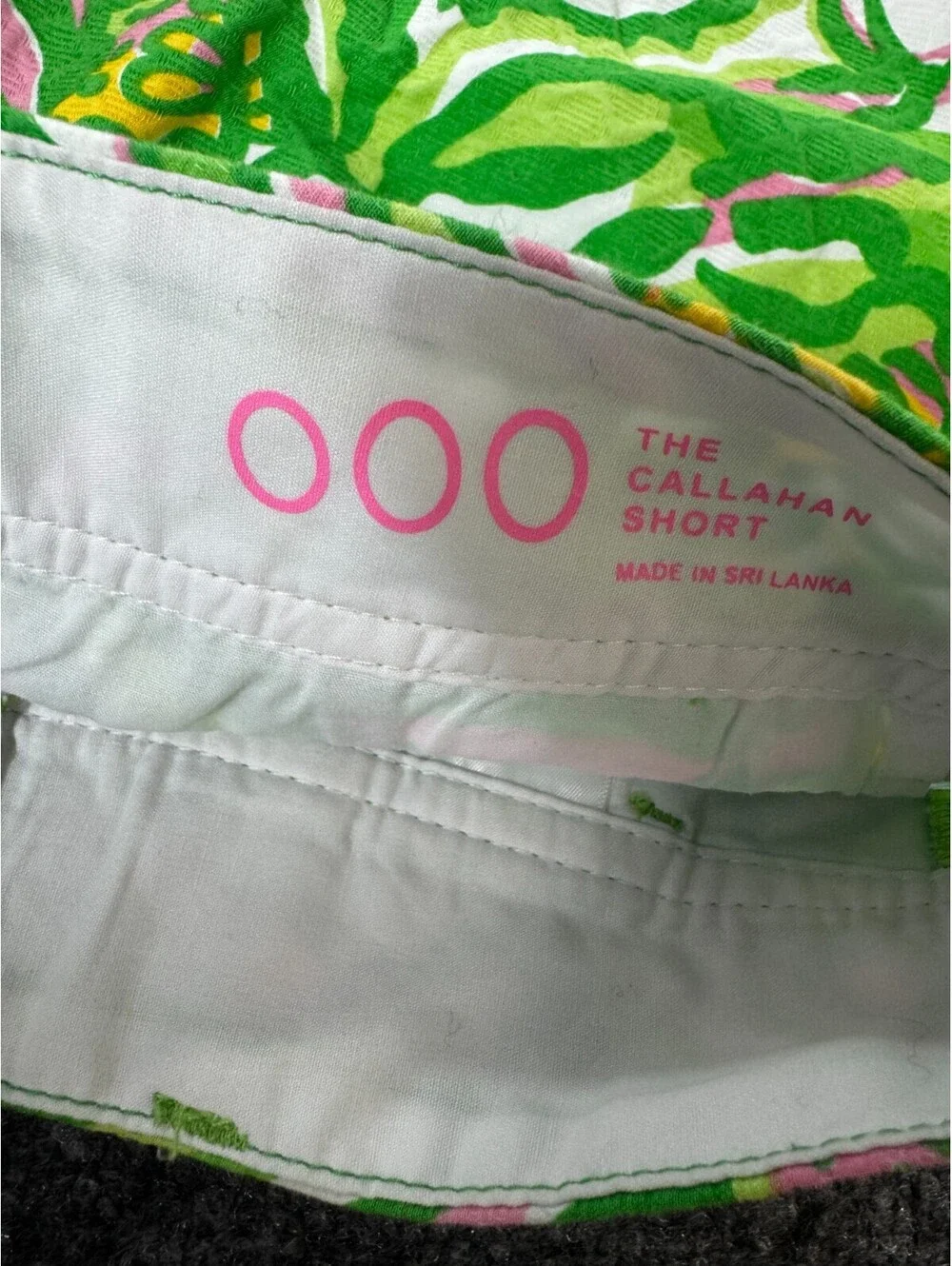 Lilly Pulitzer The Callahan Shorts Women's Size 000  Green White Short